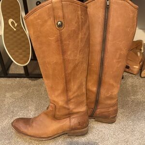 Frye Leather Riding Cowboy Boots